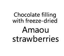 Chocolate filling with freeze-dried Amaou strawberries